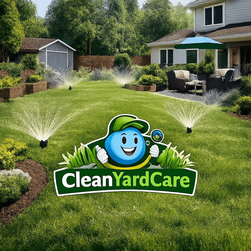 Reference the image on the current page which is  httpscleanyardcareinfodiylawnsprinklersystemsetupmadeeasy  generate a CLeanYardCare themed version o-1